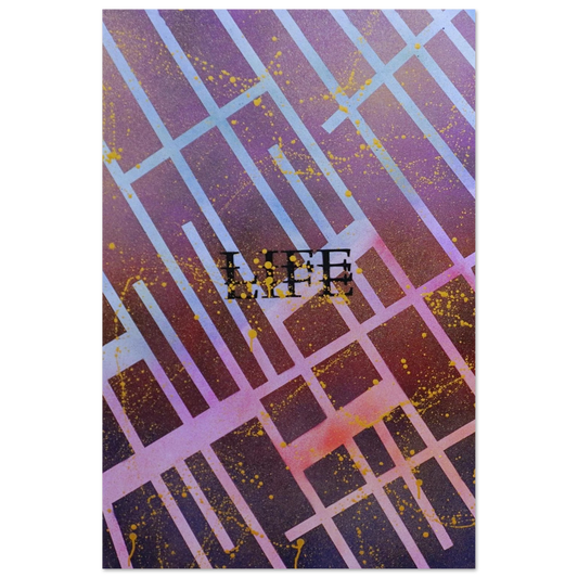 Aluminium Kunstdruck „Bright Like Light“ Gebürstetes Metall mit feinen Farbverläufen für luxuriöse, moderne Raumgestaltung.