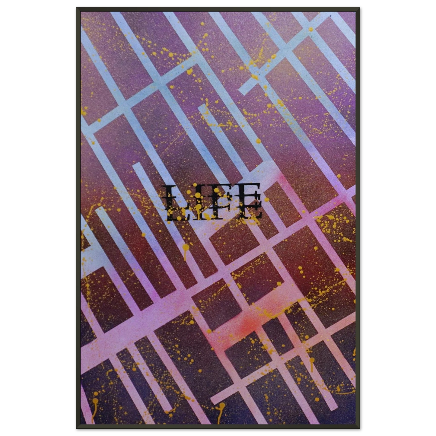 Kunstdruck „Bright Like Light“ im Aluminium-Metallrahmen. Feine Farbverläufe und klare Linien für moderne, elegante Raumgestaltung.